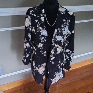 Jules & Leopold Black and Tan Floral Jacket